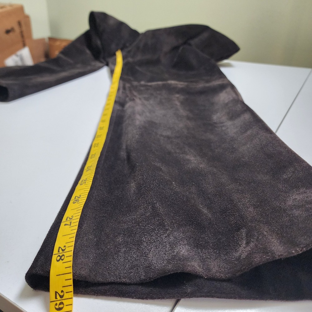 Carlisle Womens Vintage Calf Suede‎ Leather Pants Size 8 Straight Leg High Rise - Picture 13 of 15